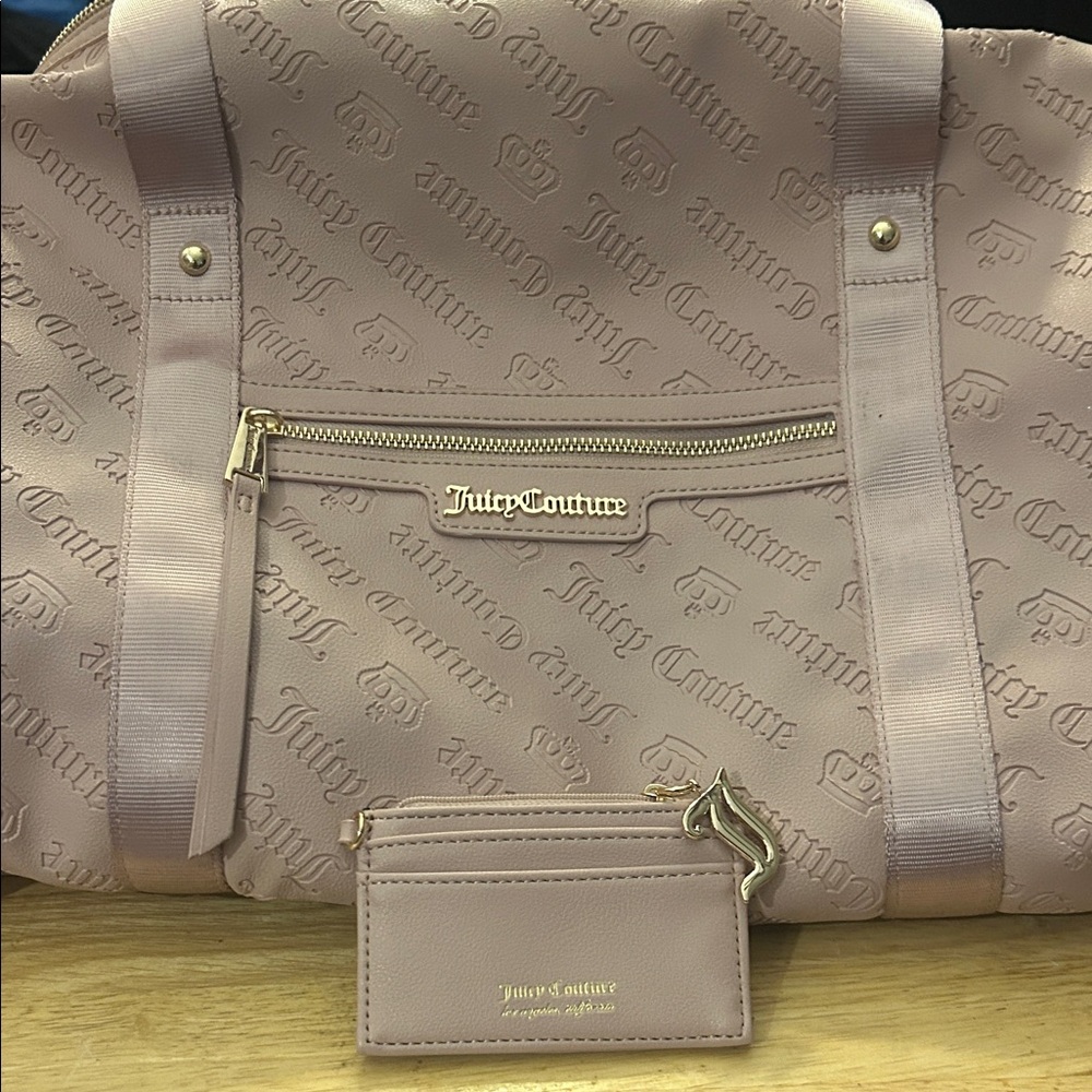 Juicy Couture Pink Embossed Travel Bag